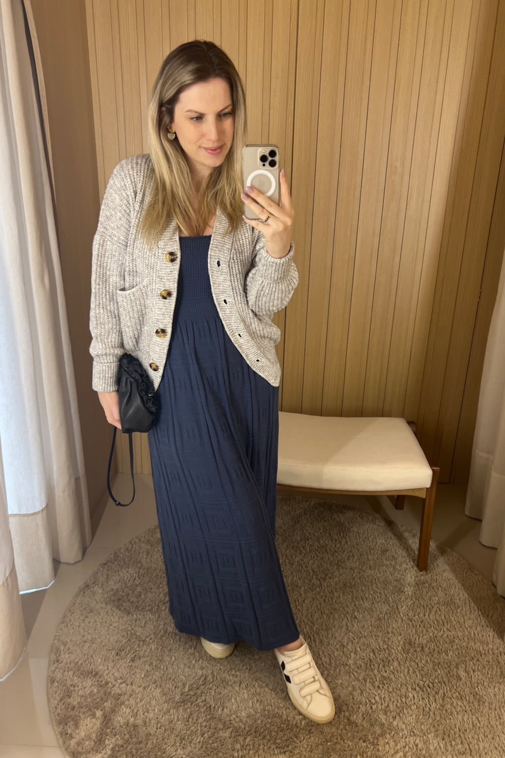 Casaco em Tricot com Bolsos - Olívia