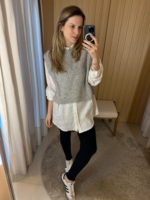 Colete Tricot Cropped - Lidiane