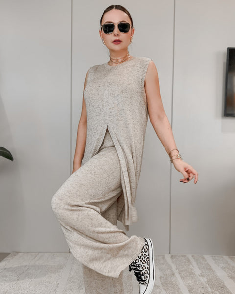 Calça Reta em Tricot - Milena