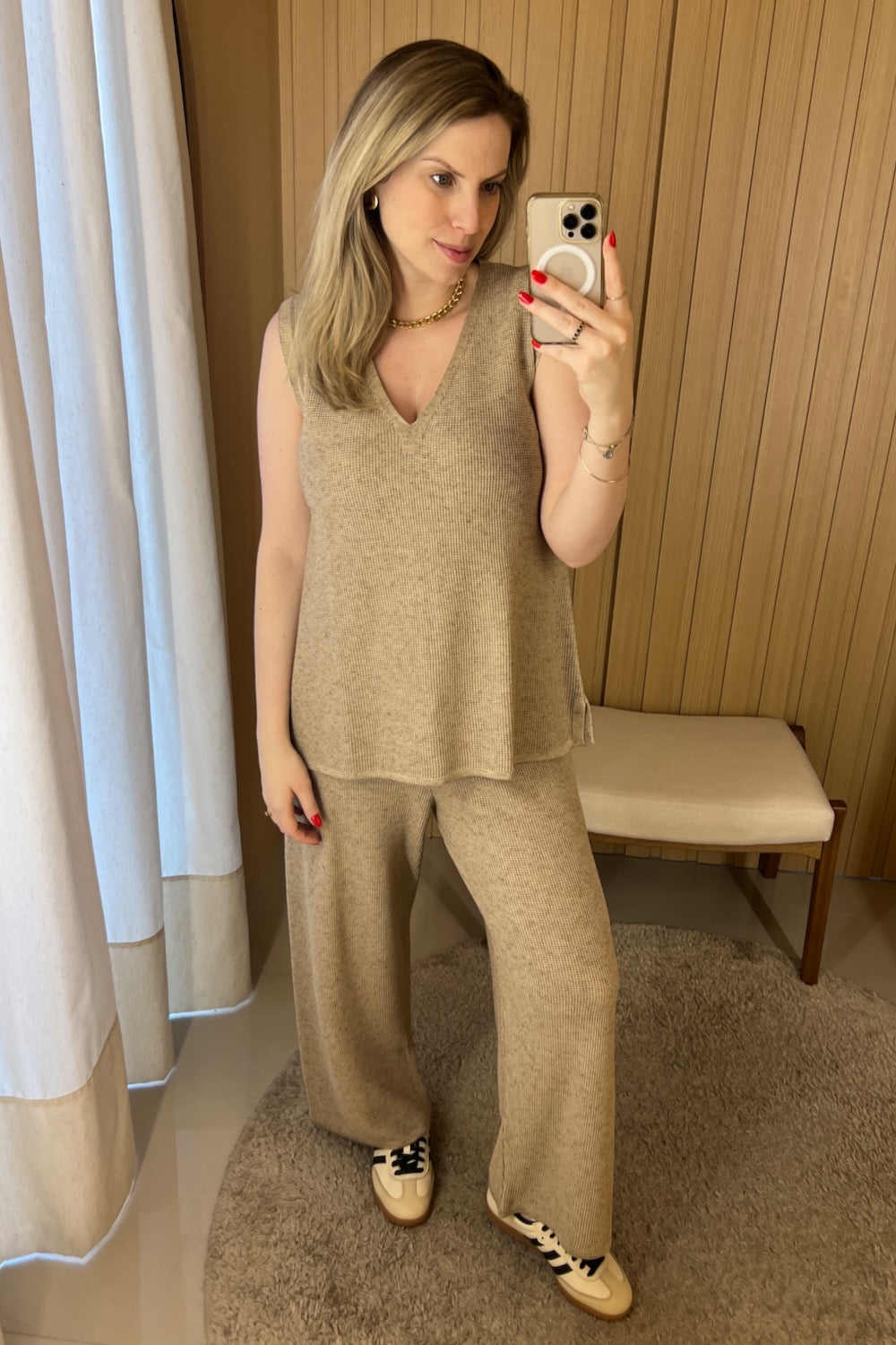 Conjunto em Tricot - Florença ( Regata + Calça )