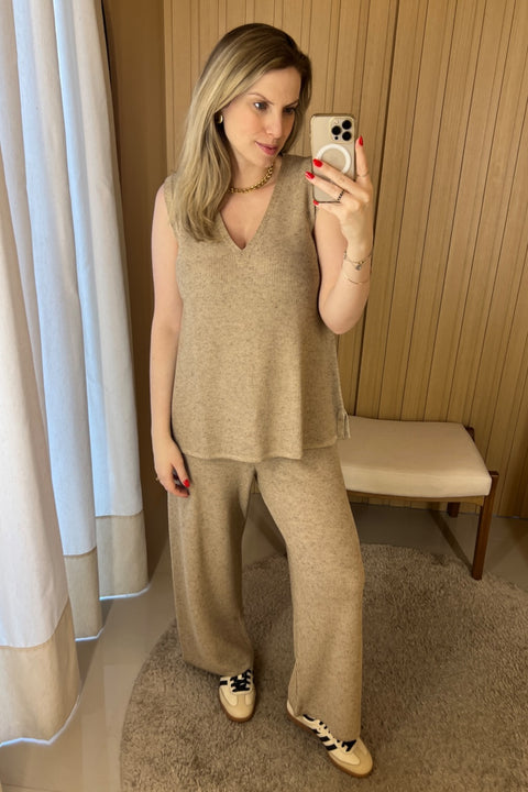 Conjunto em Tricot - Florença (Regata + Calça)