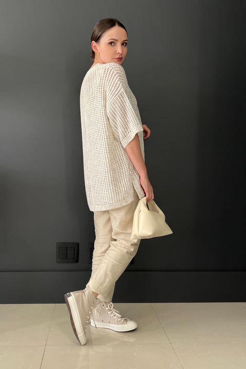 Kimono Tricot - Santorini com modelagem ampla