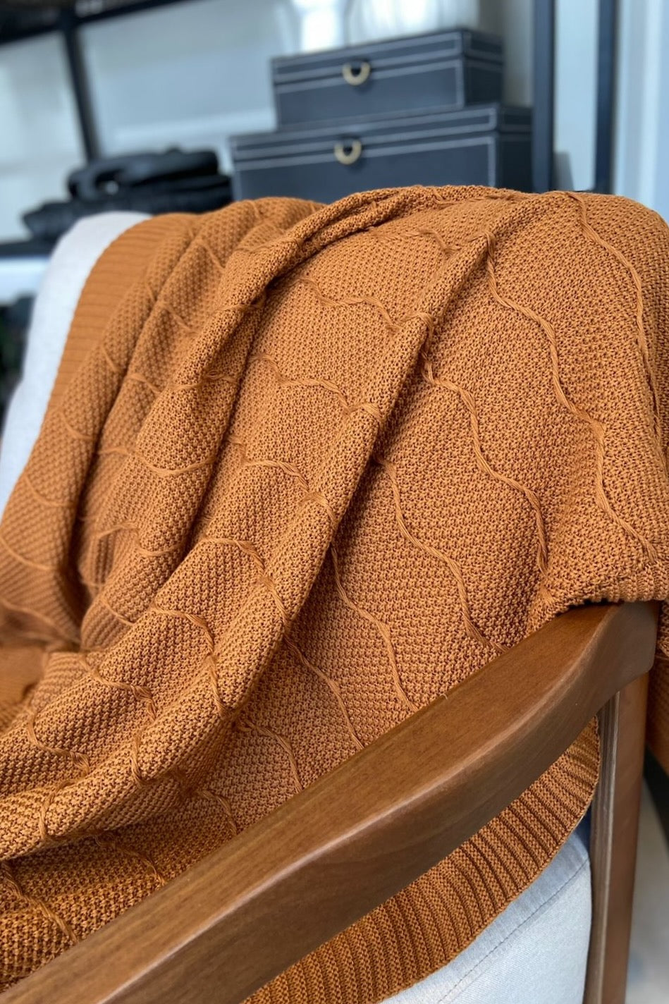 Manta de Poltrona em Tricot - Olívia