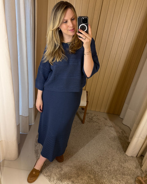Conjunto em Tricot - Aurora (Regata + Saia)