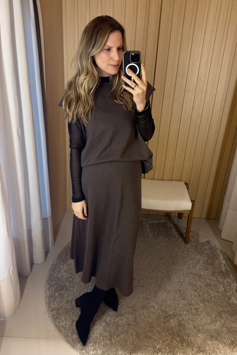 Saia em Tricot Evasê - Marina