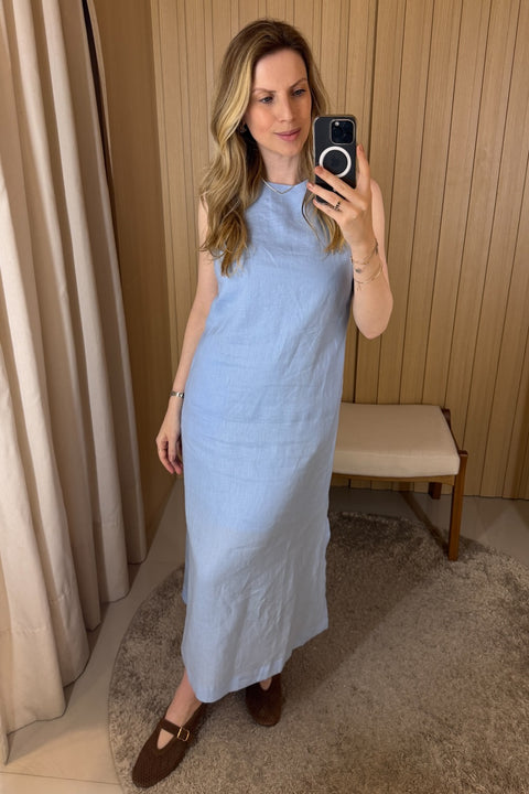 Vestido 100% Linho - New Majorelle