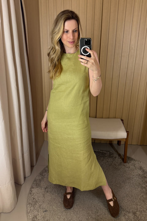 Vestido 100% Linho - New Majorelle