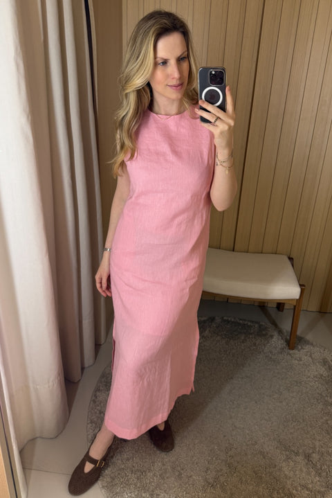 Vestido 100% Linho - New Majorelle