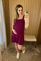 Vestido em Tricot - Luiza com decote quadrado e modelagem evasê