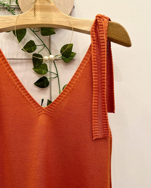 Vestido Tricot Evasê com Laço - Ibiza