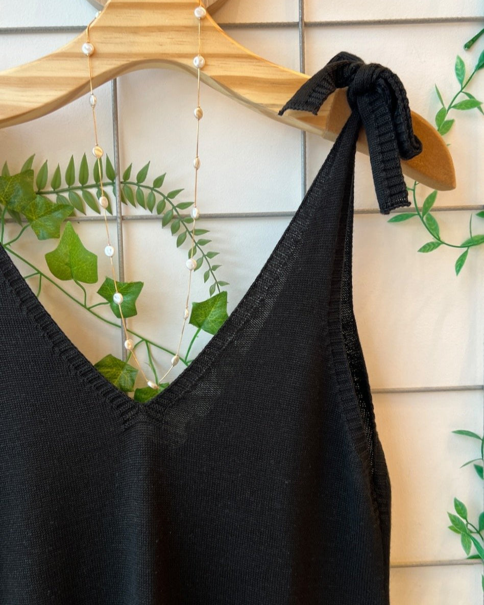 Vestido Tricot Evasê com Laço - Ibiza