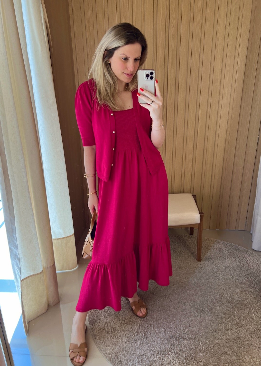 Vestido Tricot Longo com Babado na Barra - Maitê