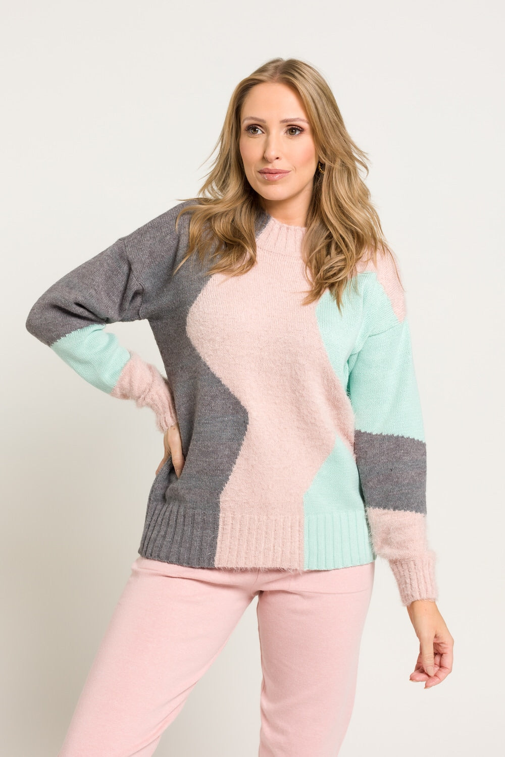 Blusa Tricot com Mix de Texturas - Maisa