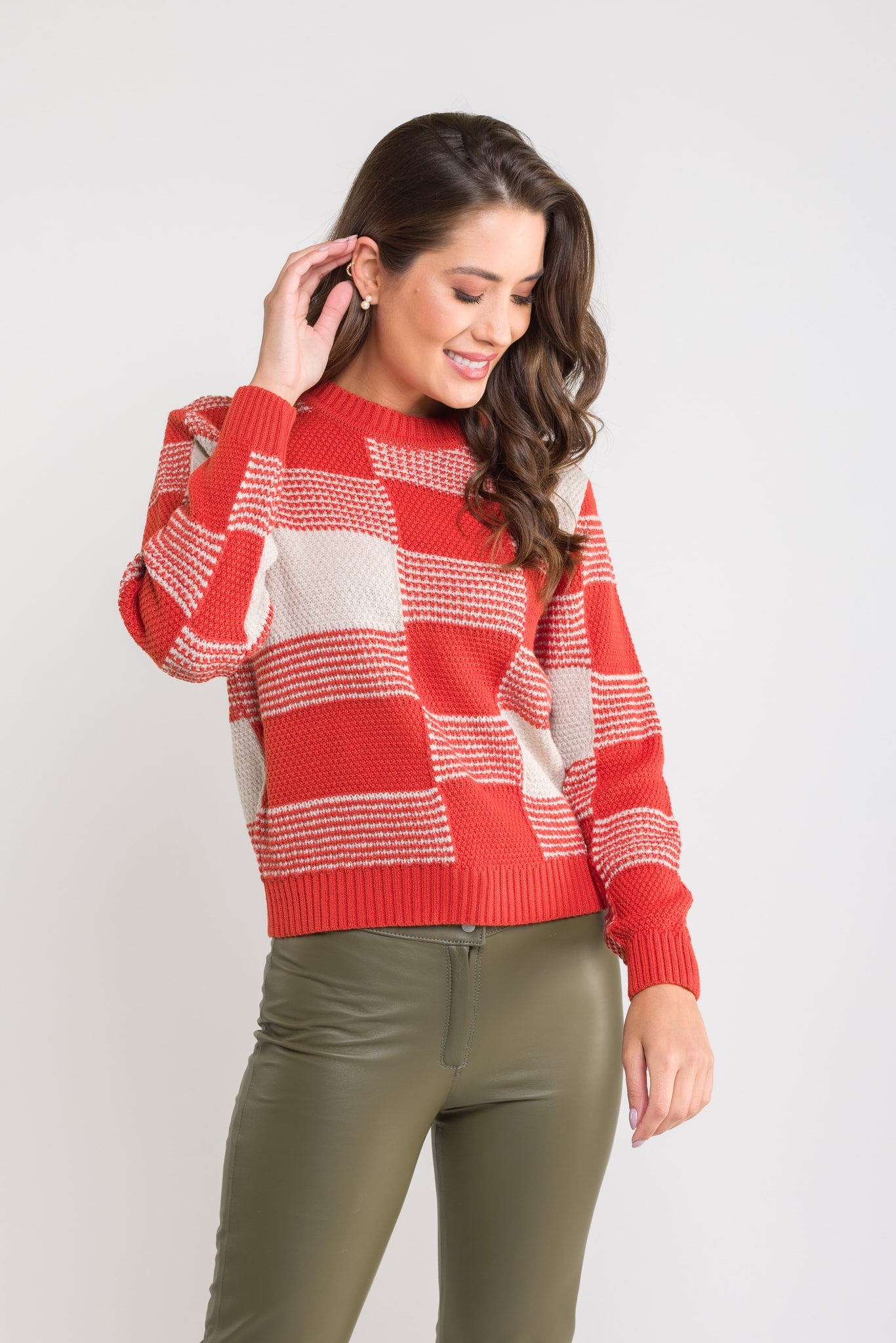 Blusa Tricot Xadrez - Andreia